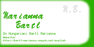 marianna bartl business card